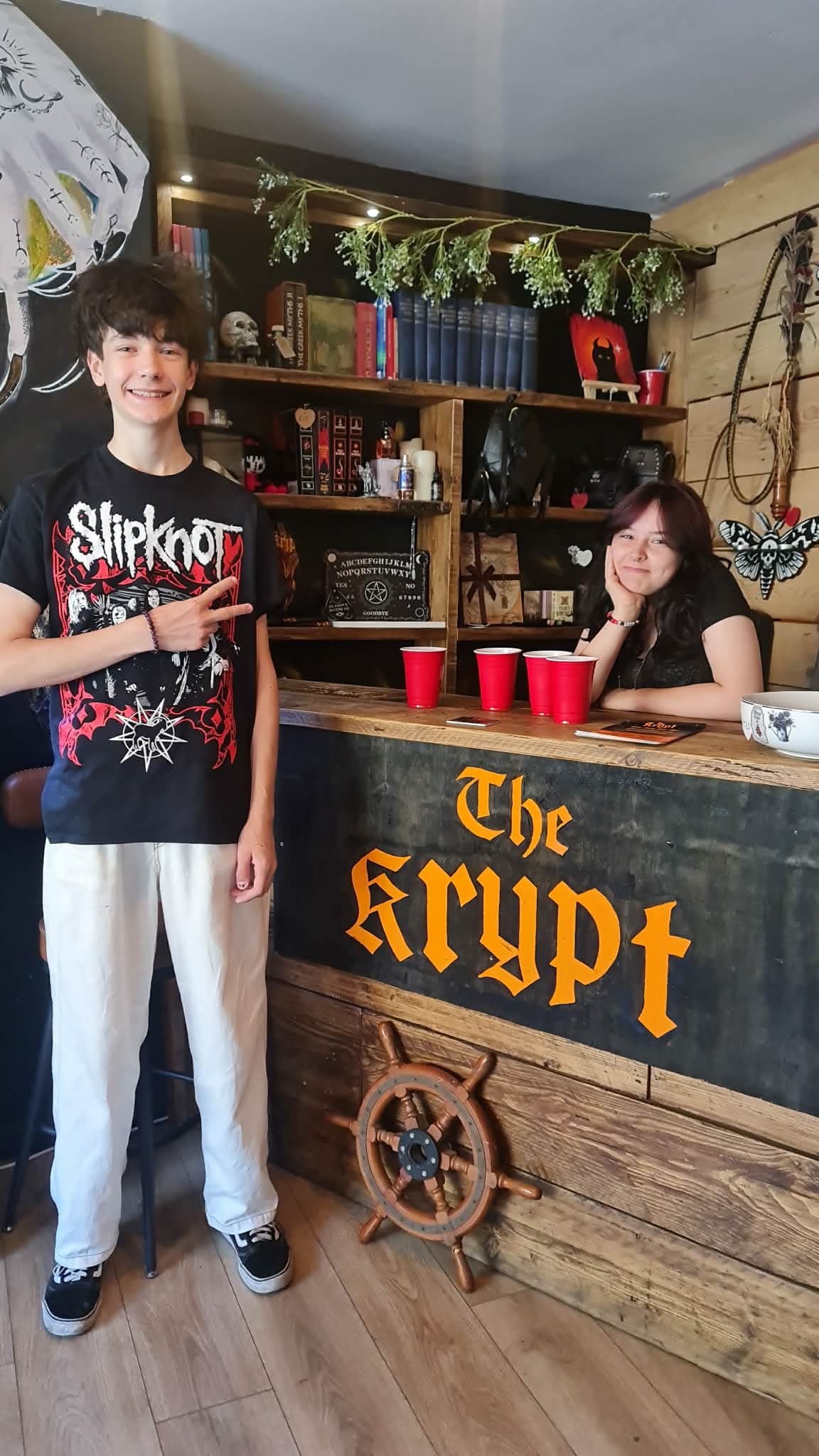 Work experience students at The Krypt